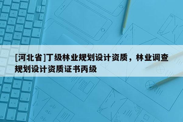 [河北省]丁级林业规划设计资质，林业调查规划设计资质证书丙级