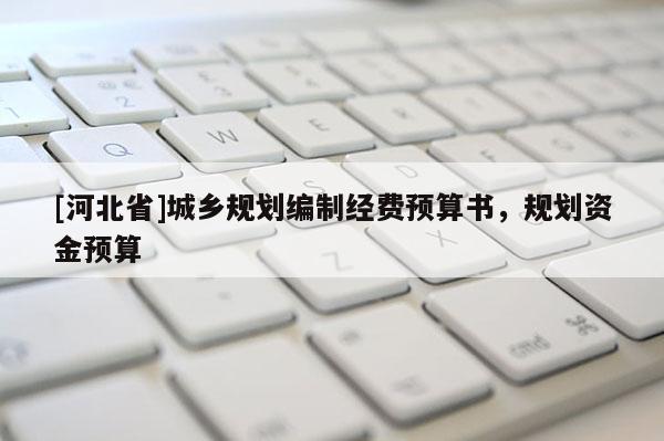 [河北省]城乡规划编制经费预算书，规划资金预算