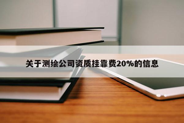 关于测绘公司资质挂靠费20%的信息