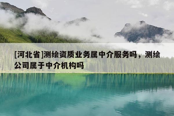 [河北省]测绘资质业务属中介服务吗，测绘公司属于中介机构吗