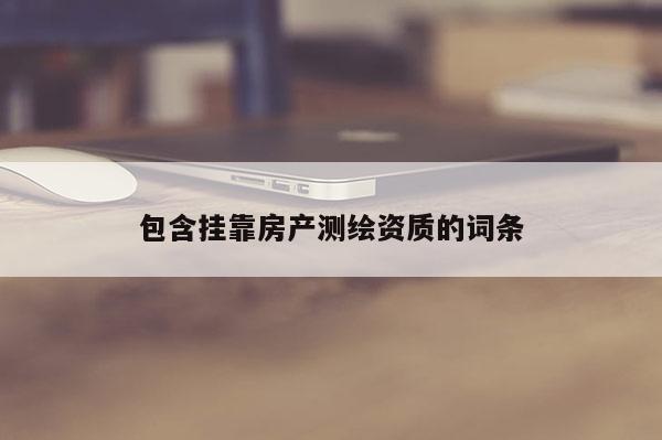包含挂靠房产测绘资质的词条