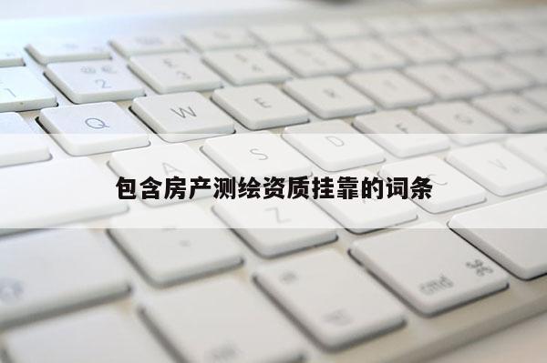 包含房产测绘资质挂靠的词条